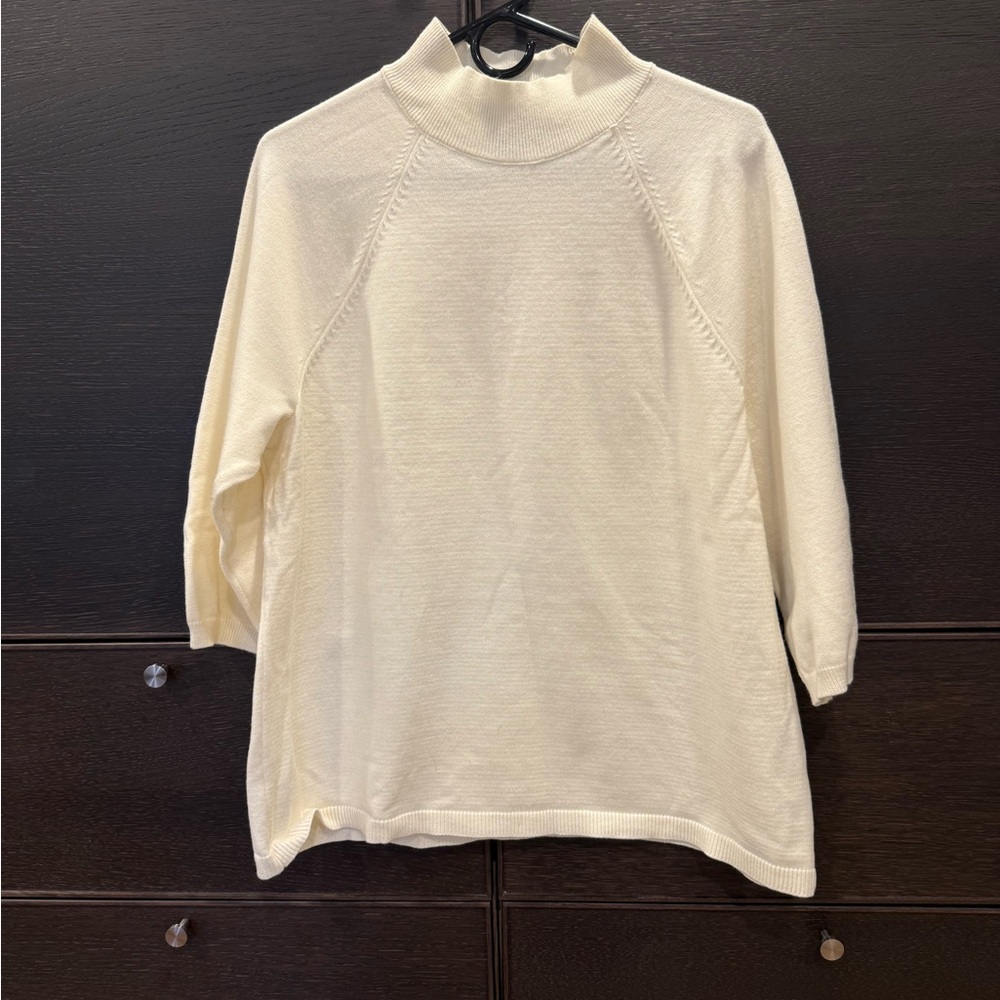 Eloquii Ivory Knit Turtleneck